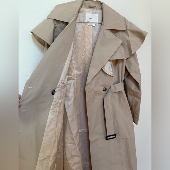 NWOT Anthropologie Ruffled Trench Coat Size Small - Picture 15 of 15
